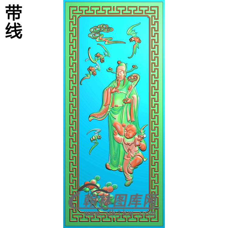 禄靠背12精雕图（TZ-112）展示