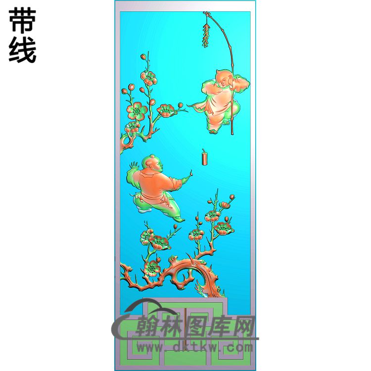 梅花童子精雕图（TZ-115）展示