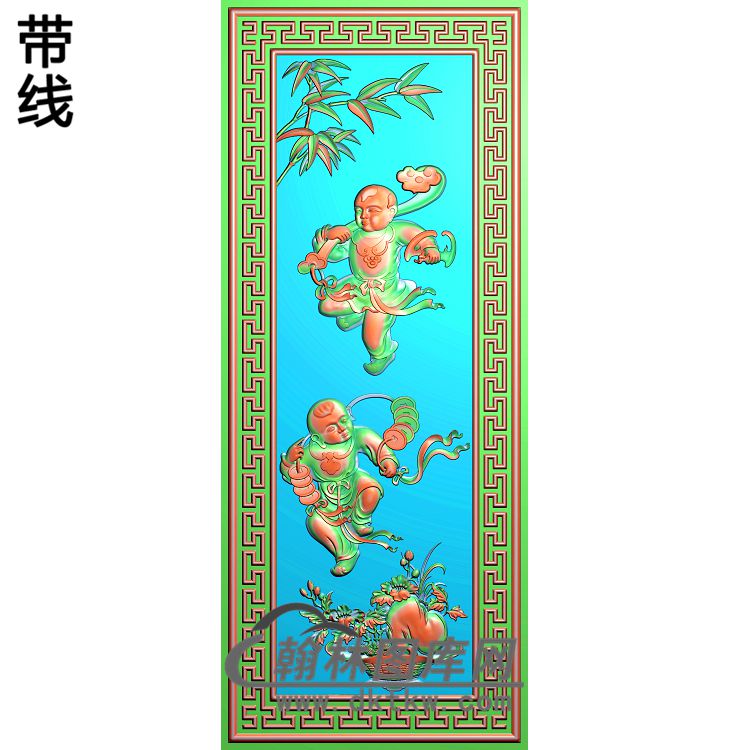 如意童子精雕图（TZ-120）展示