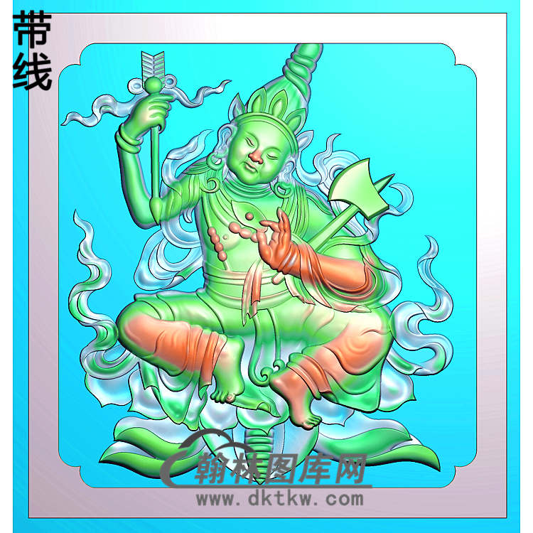 GYF-8027- 斧头佛有线精雕图(GYF-004)展示