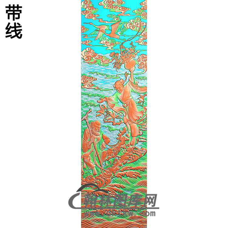 BX-025-铁拐李蓝采荷精雕图(BX-045)展示