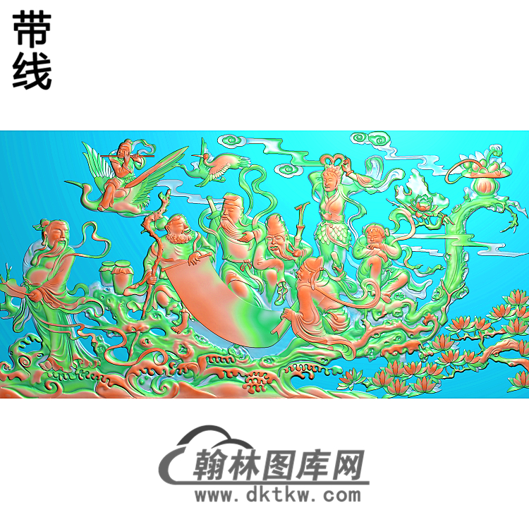 BX-206-八仙过海精雕图(BX-053)展示
