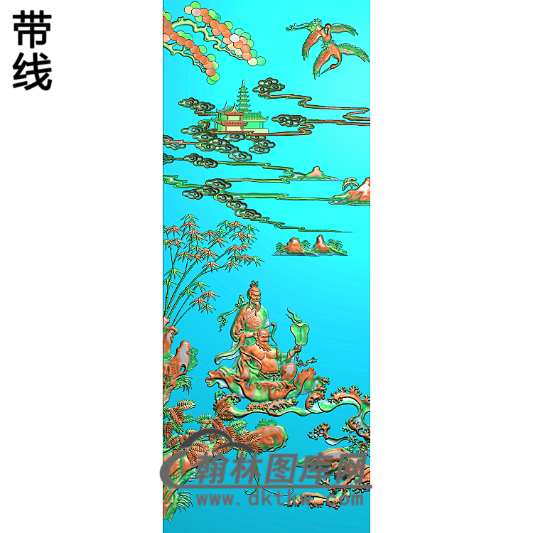 BX-8001-八仙精雕图(BX-085)展示