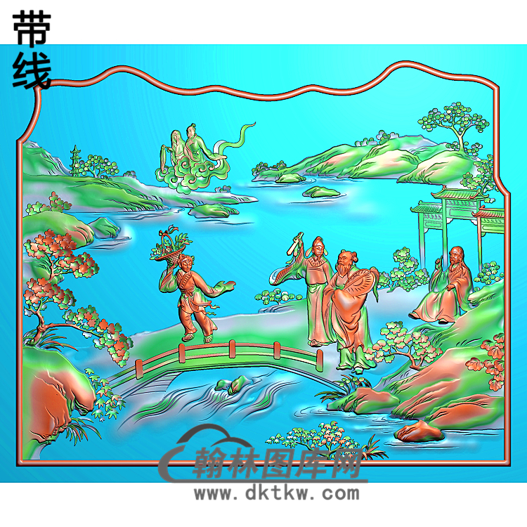 BX-8016-八仙精雕图(BX-097)展示