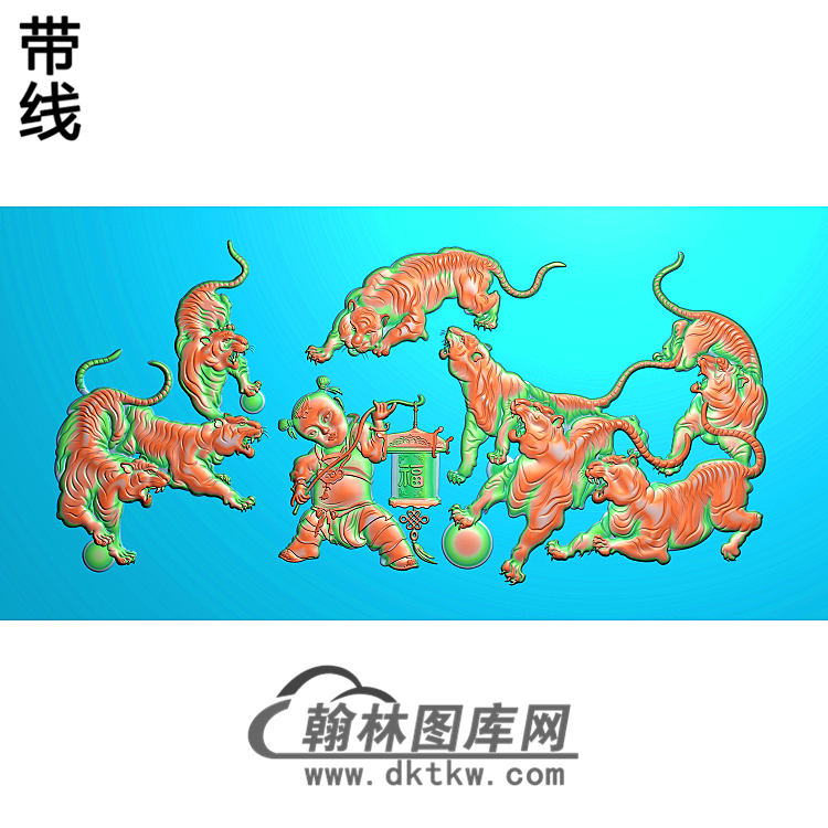 GD-2020八虎精雕图(BX-117)展示