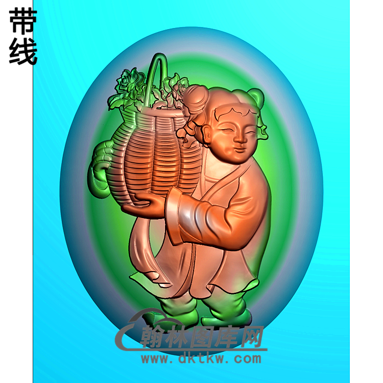 GYF-8034- 卡通八仙6有线精雕图(BX-125)展示
