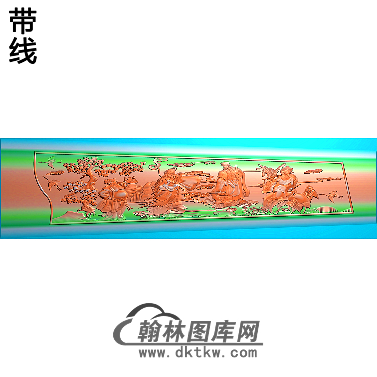 八仙过海左弧度精雕图(BX-166)展示
