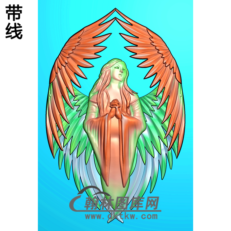 天使 人物精雕图(XF-071)展示