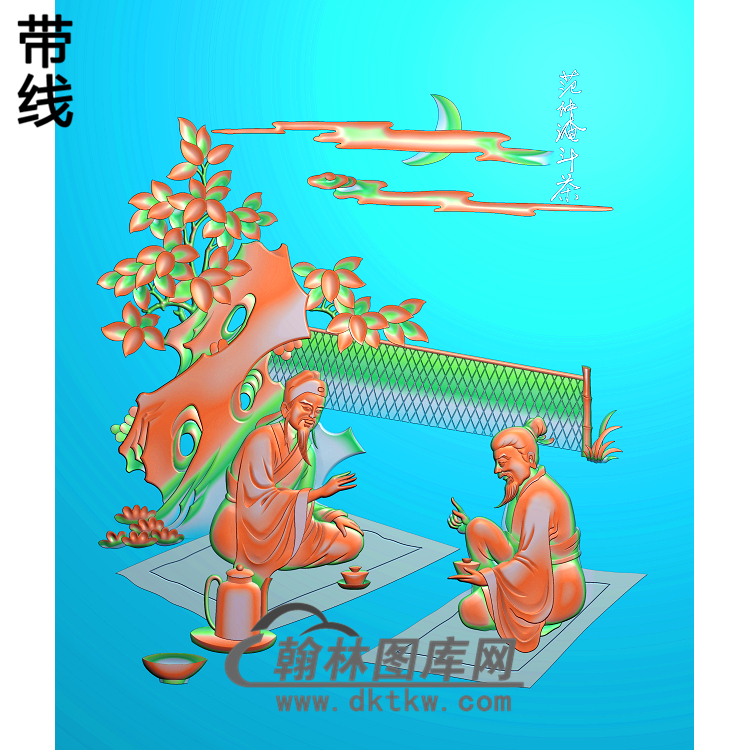74范仲淹斗茶精雕图(GD-003)展示