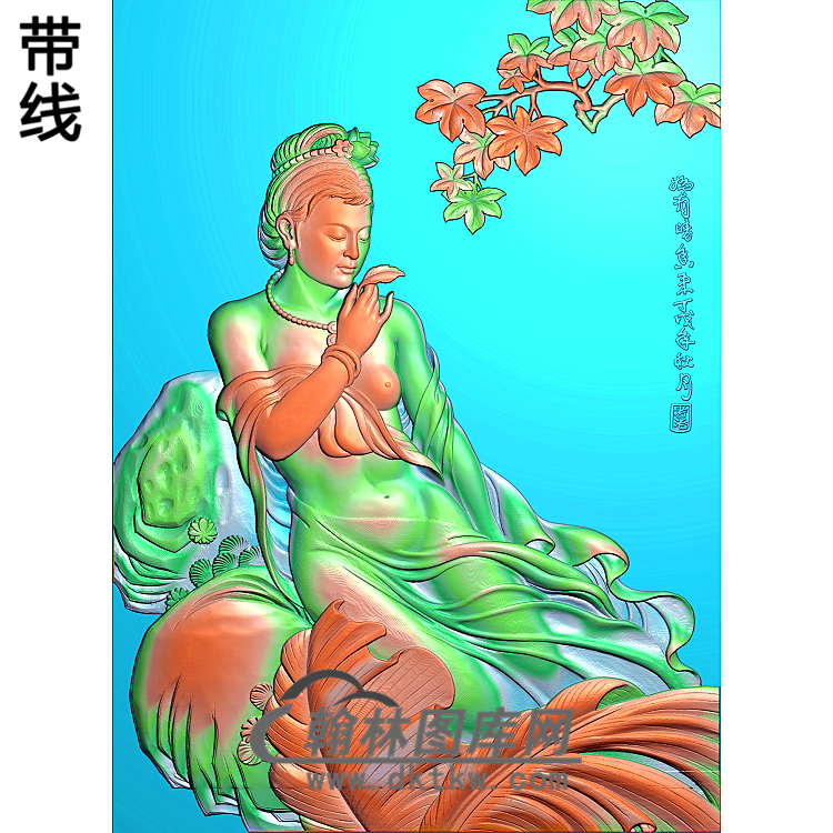 GD-2005-侍女图精雕图(GD-095)展示