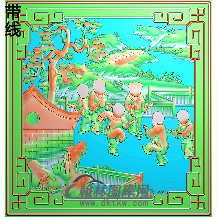 GD-7002童子精雕图(GD-109)展示