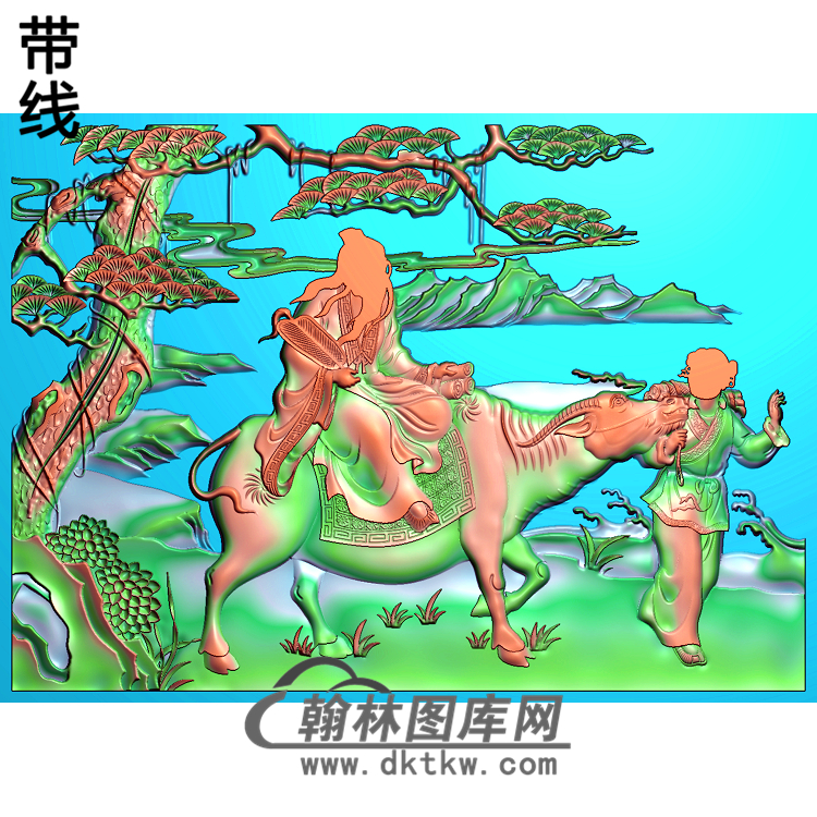GD-7003孔子出关精雕图(GD-110)展示