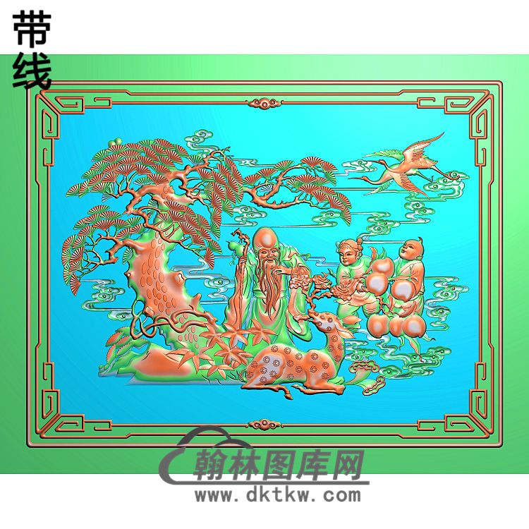 GD-7024如意板精雕图(GD-121)展示
