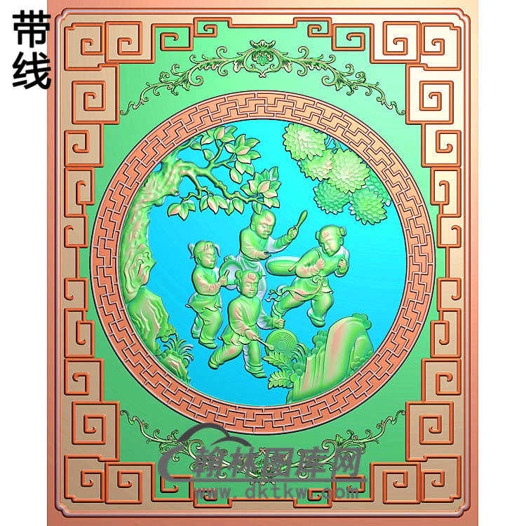 GD-7026太和沙发靠背床右精雕图(GD-122)展示