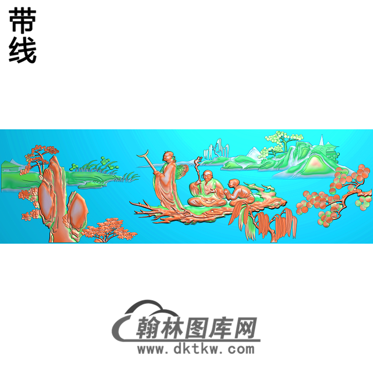 GDRW-4206达摩渡江精雕图(GD-145)展示