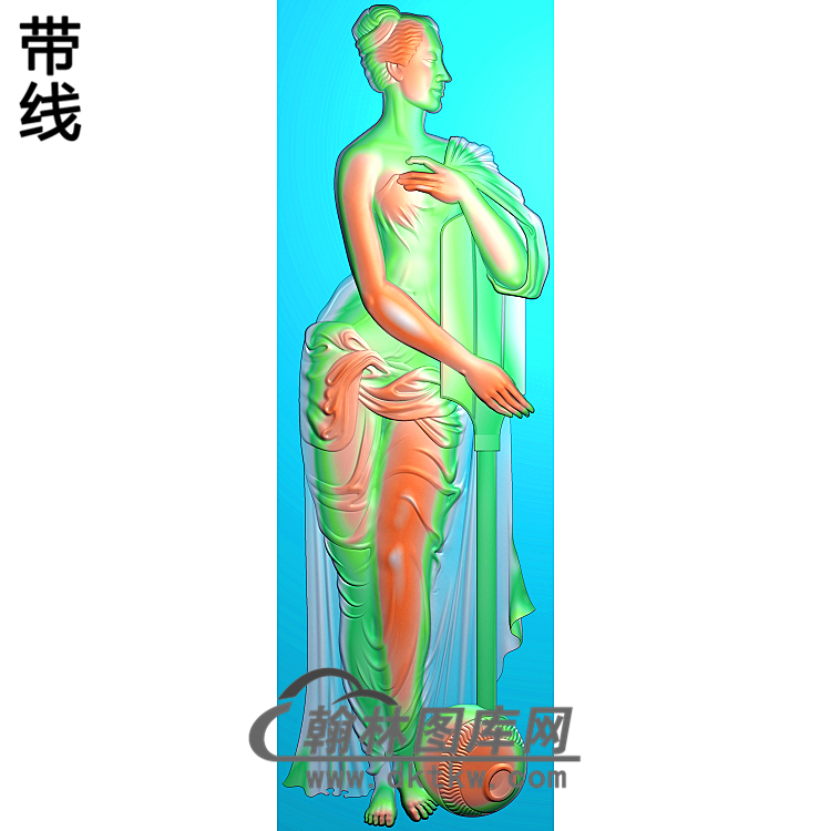 GDRW-4250浴女图2精雕图(GD-182)展示