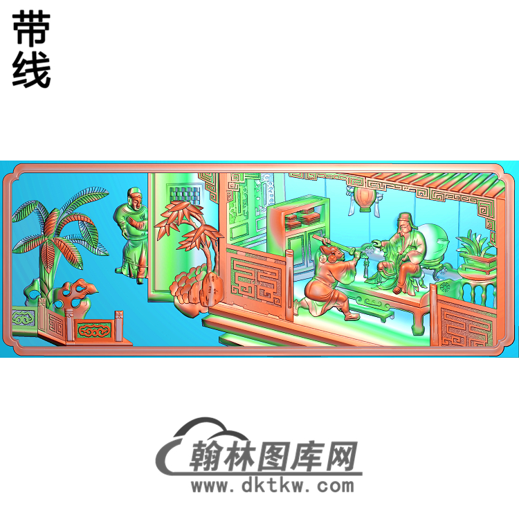 GDRW-6202风景人物画精雕图(GD-197)展示