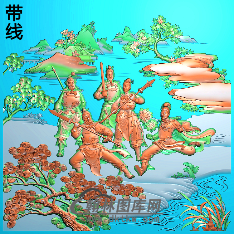 GDRW-8057-三国演义精雕图(GD-242)展示