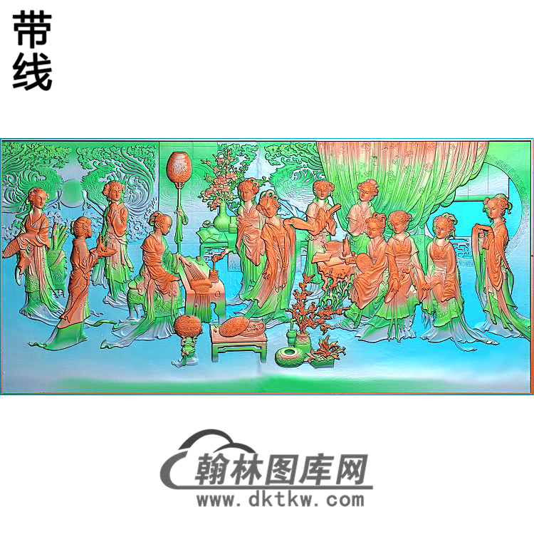 SN-0侍女宫殿精雕图(GD-313)展示