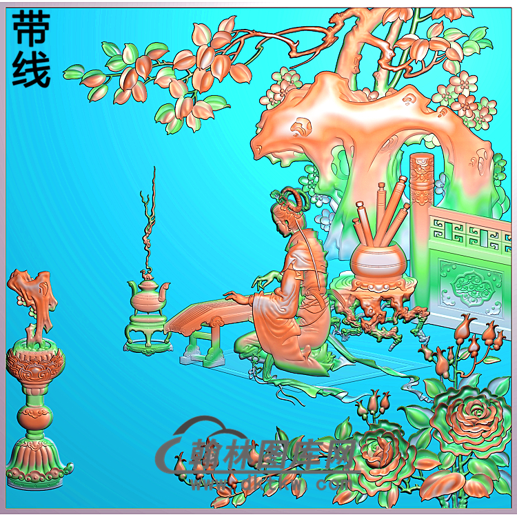 SN-015-蔡文姬精雕图(GD-321)展示