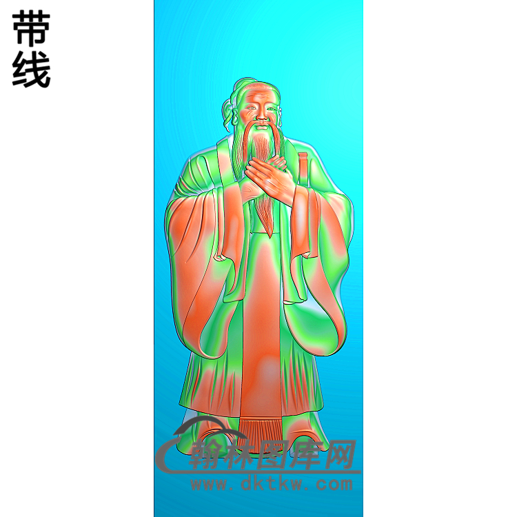 孔子总A精雕图(GD-387)展示