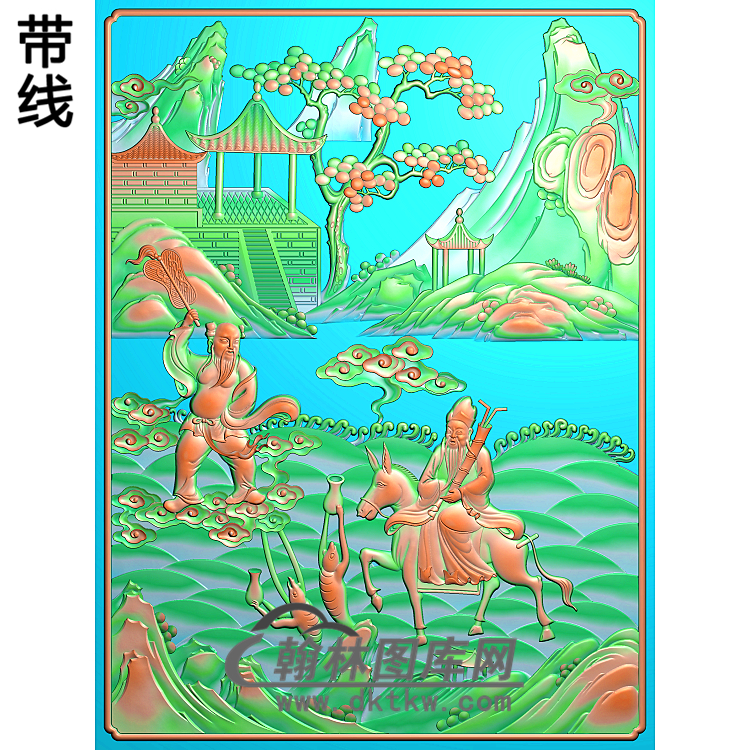 人物多宝格-oo精雕图(GD-411)展示
