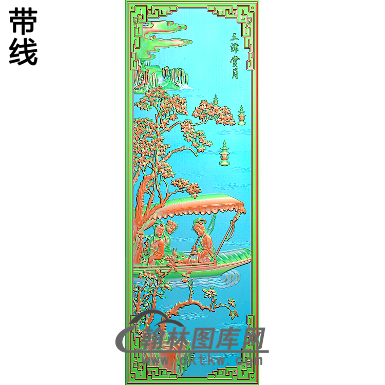 三潭赏月改精雕图(GD-412)展示