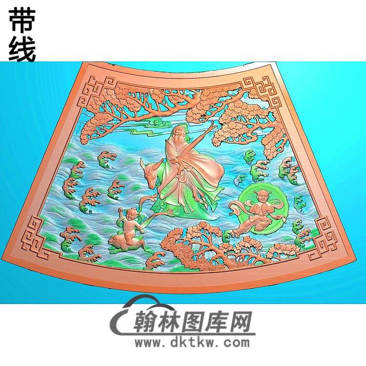张果老-504精雕图(GD-437)展示