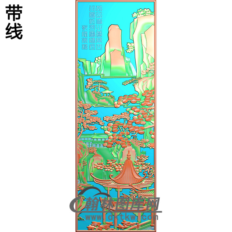 SSJZ-3020-山水3精雕图（SSFJ-164）展示
