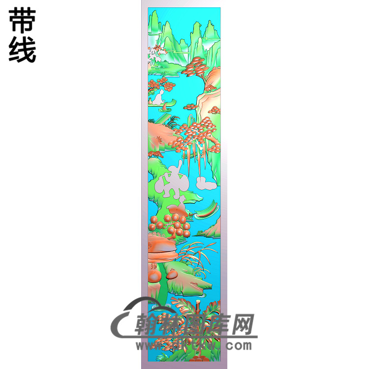SSJZ-3094-屏风山水人物4精雕图（SSFJ-176）展示