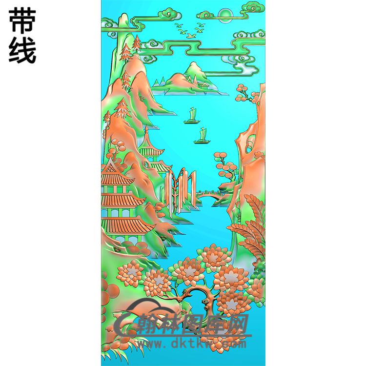 SS-011-山水系列精雕图(SSJZ-032)展示