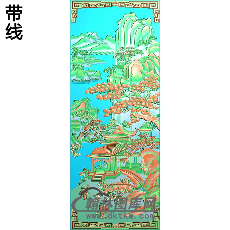 SS-30-山水系列精雕图(SSJZ-042)展示