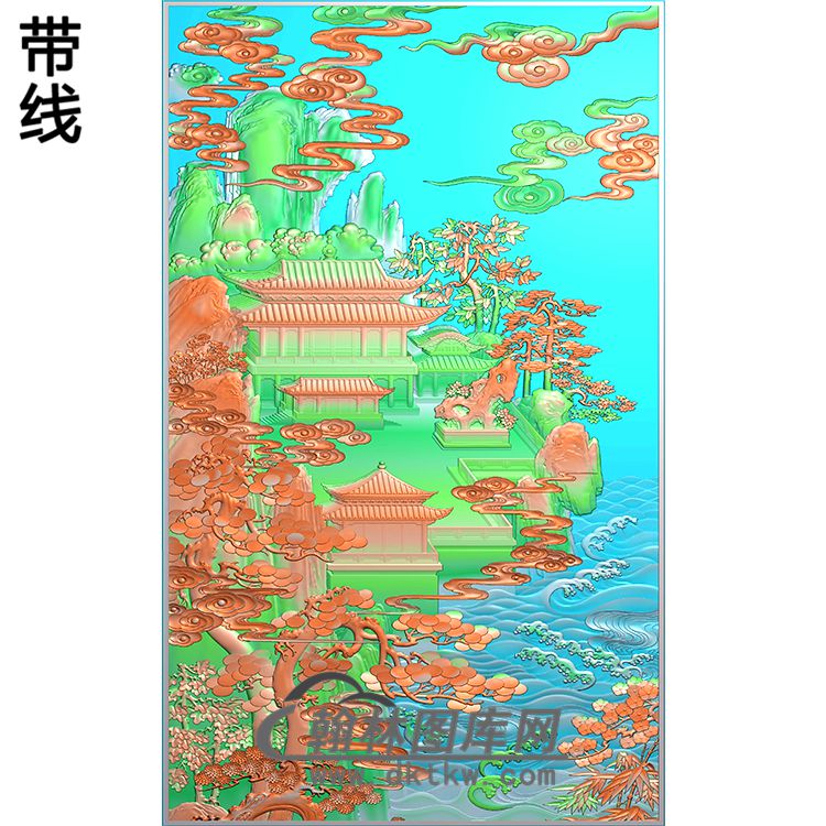 SS-034-山水系列精雕图(SSJZ-046)展示