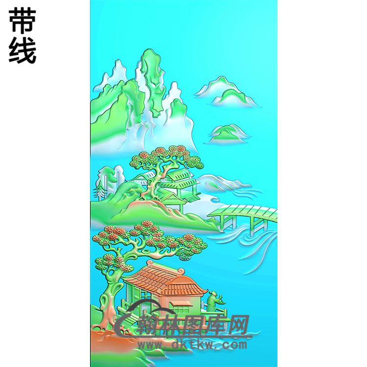SS-061-山水系列精雕图(SSJZ-061)展示