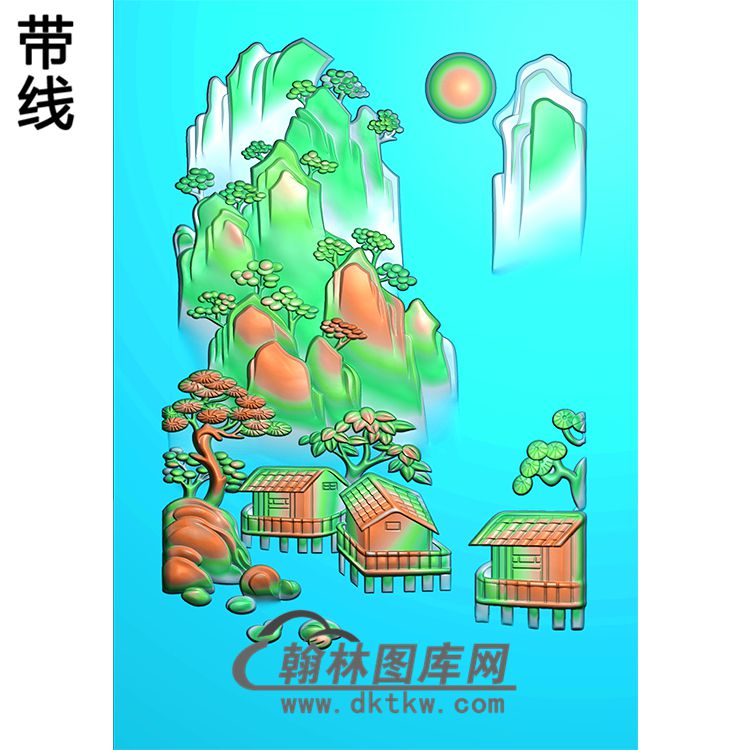 SS-063-山水系列精雕图(SSJZ-063)展示