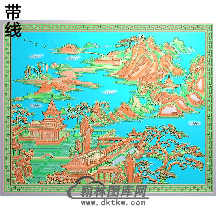 SS-071-山水系列精雕图(SSJZ-067)展示