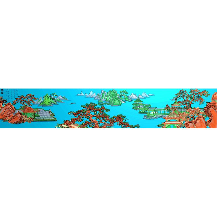 SSJZ-013锦绣山河大挂屏图精雕图(SSJZ-084)展示