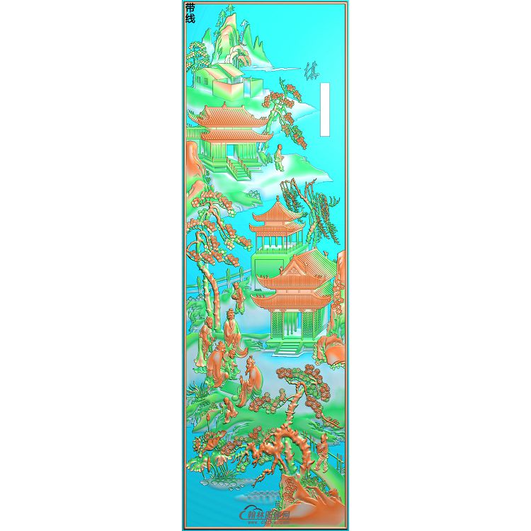 SSJZ-298山水建筑人物人物精雕图(SSJZ-095)展示