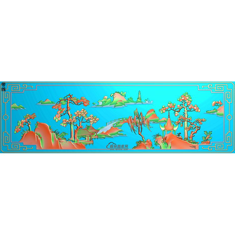 SSJZ-452-春意山水精雕图(SSJZ-104)展示