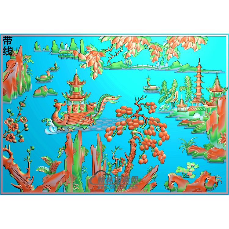 SSJZ-464-山水精雕图(SSJZ-113)展示