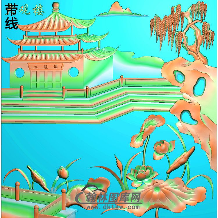 SSJZ-2000大观楼精雕图(SSJZ-117)展示