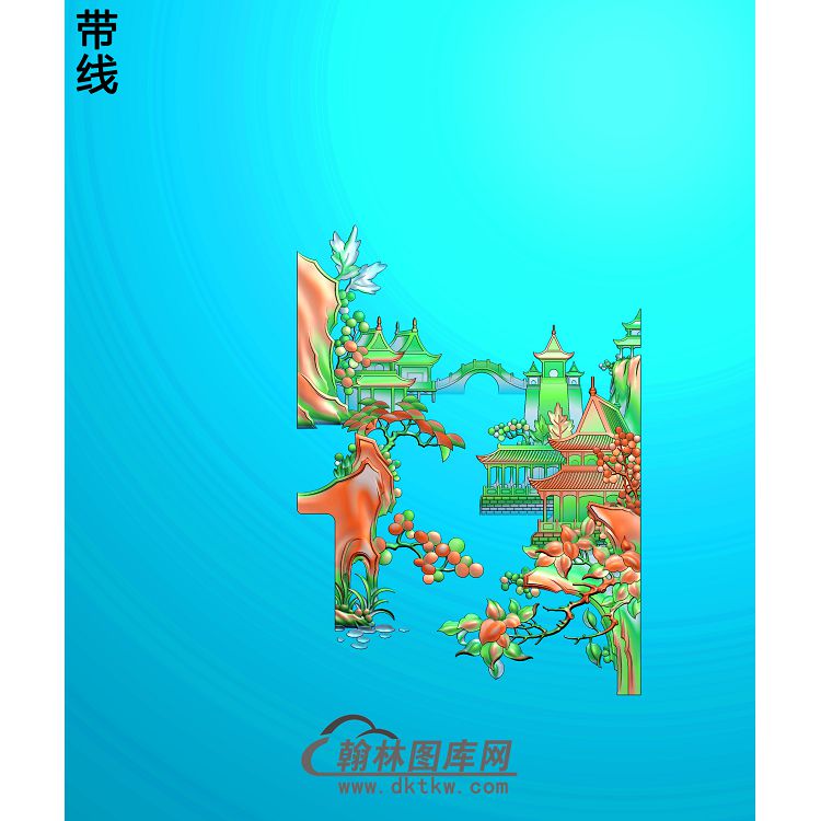 SSJZ-2250山水有线精雕图(SSJZ-128)展示