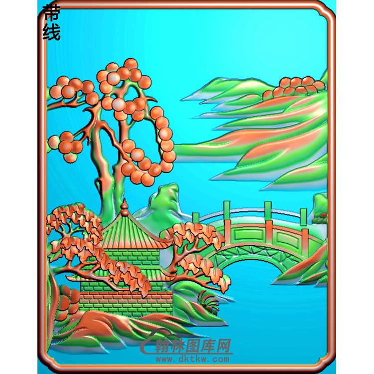 SSRW--6052佣金山水靠背精雕图(SSJZ-173)展示