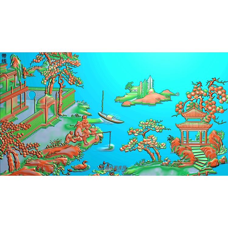 山水011_AUTOSAVE精雕图(SSJZ-197)展示