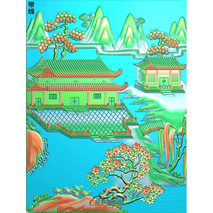 山水052_AUTOSAVE精雕图(SSJZ-209)展示