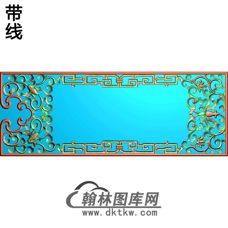 2.24福床有余椅背中板精雕图（ZSBK-001）展示