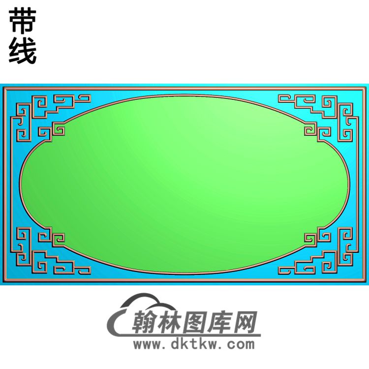 龙凤大边框精雕图（ZSBK-049）展示