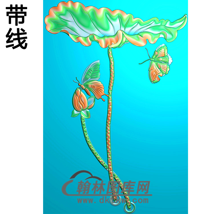 荷花碑板精雕图（MBBB-1975）展示