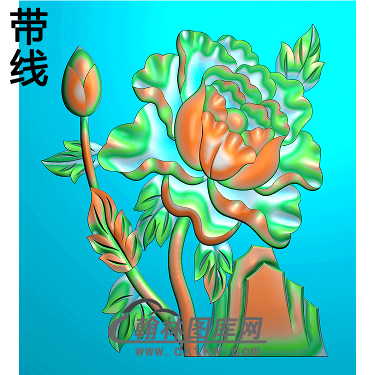 牡丹碑板精雕图（MBBB-1978）展示