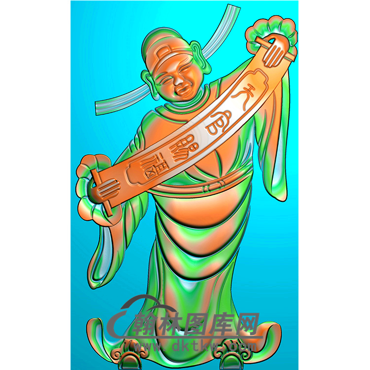 天官赐福碑板无线精雕图（MBBB-1995）展示